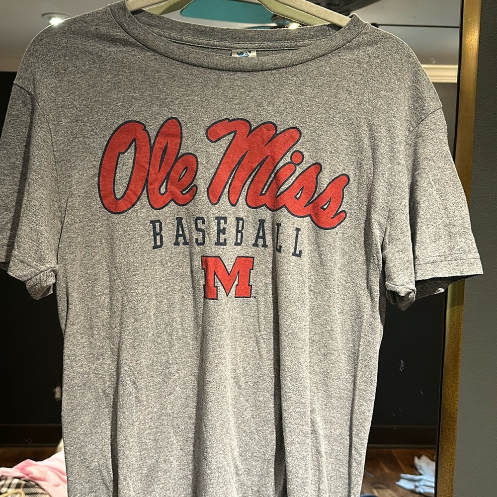 Unisex Ole Miss Baseball Shirt-Size M